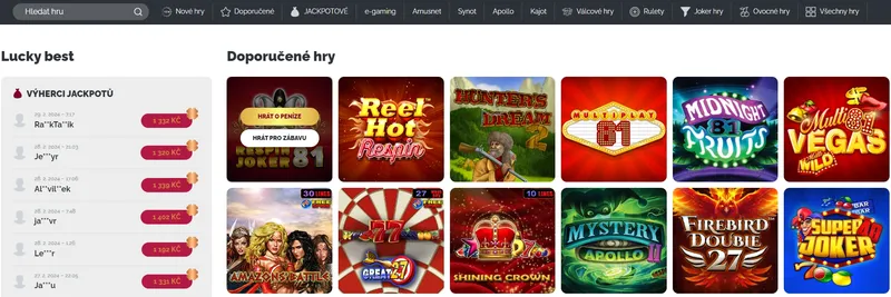 LuckyBet Casino - Hry